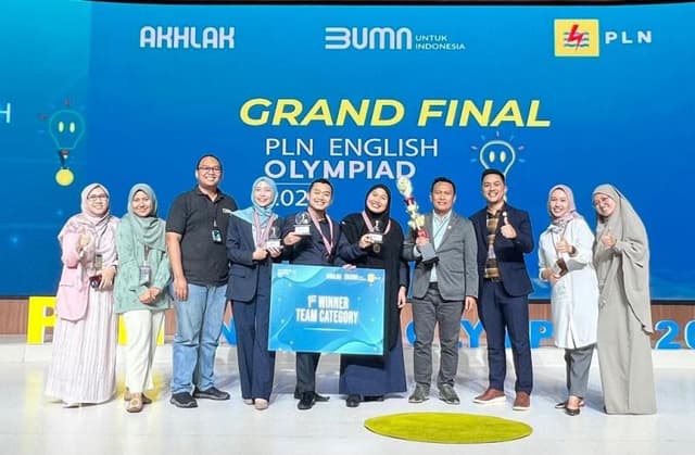 First Winner (Team Category) of PLN English Olympiad 2023 certification picture